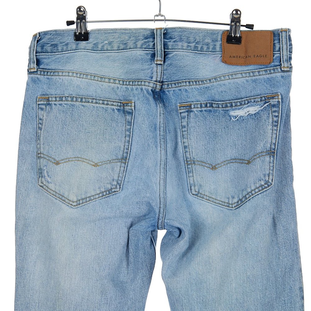 American Eagle Slim Straight Distressed Jeans Men's Size 31x32 - Picture 5 of 9